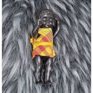 Vintage Rare Black Bisque doll